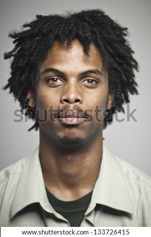Blank Expression Young African American Man Stock Photo 133726415 ...