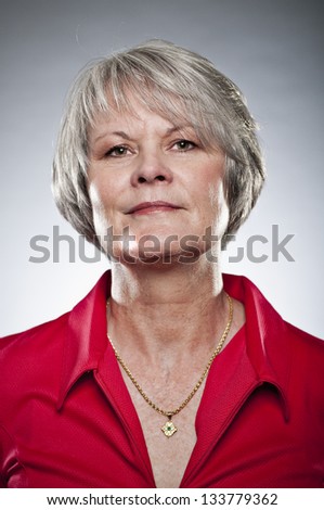 Mature Woman Blank Expression