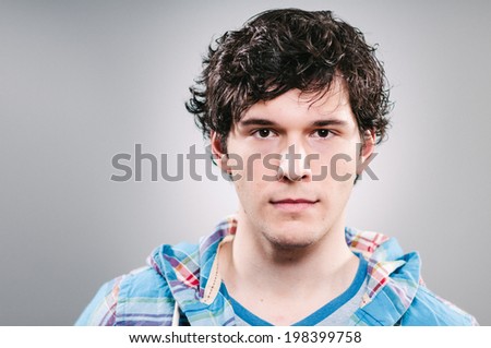 Blank expression portrait Caucasian man
