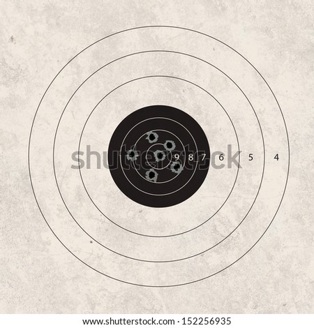 gun shoot to the shooting target concept