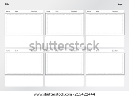 Professional of film storyboard template for easy to present the process of story.
 A4 design of paper ratio is easy to fit for print out.