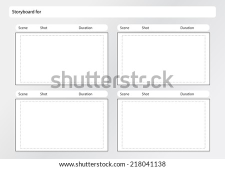 Professional of film storyboard template for easy to present the process of story.