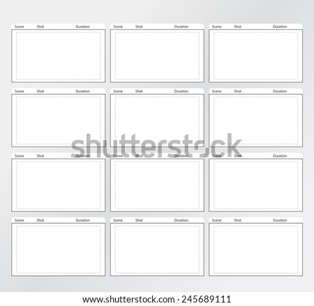 Professional of film storyboard template for easy to present the process of story. Special use for 4K , 2K ,HD, The Film Aspect ratios is 1:1:85 