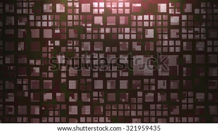 the metal square background with abstract pattern