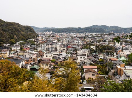 landscape of Kamakura town, Japan