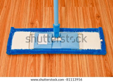 Mop on laminated wood floor