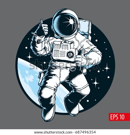 Astronaut, vector illustration