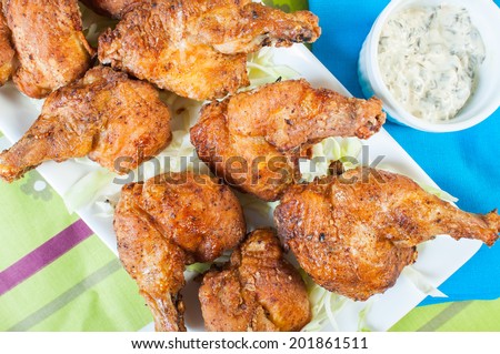 baked wings with sour cream sauce