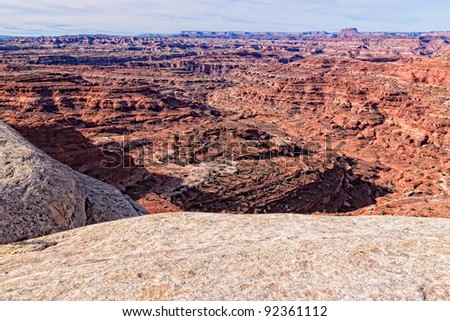 This image was captured from White Crack off White Rim Road in the Canyonl;ands National Park, Utah