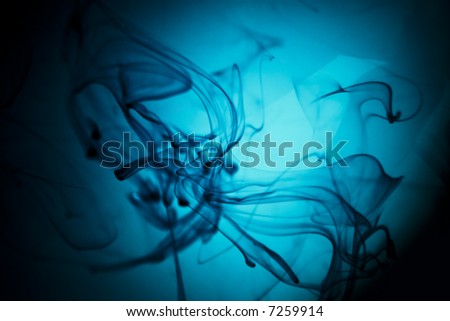 Abstract cyan underwater monster ( water abstract)