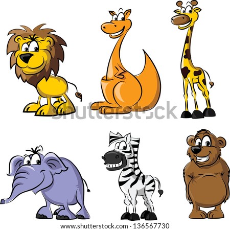 Cartoon Animals - Vector - 136567730 : Shutterstock