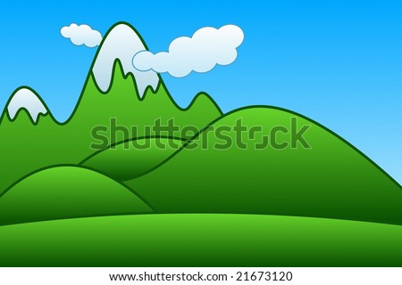 Cartoon Mountains Stock Vector 21673120 : Shutterstock