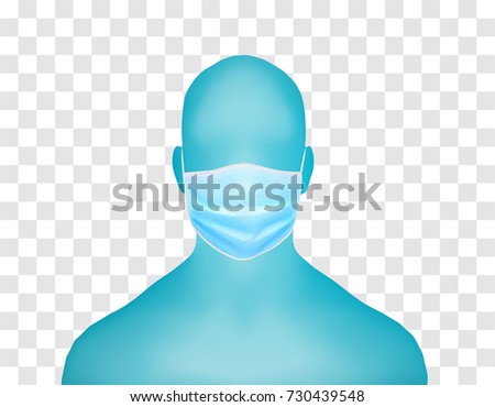 medical mask for doctors and patients, builders and painters. vector illustration