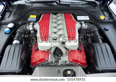 Car engine, 12 cylinder