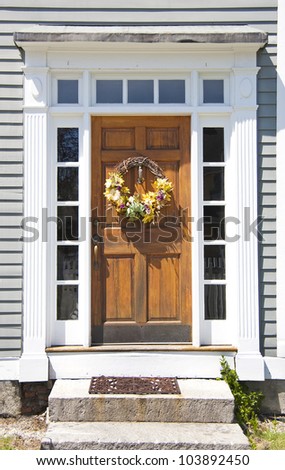 New England home entrance