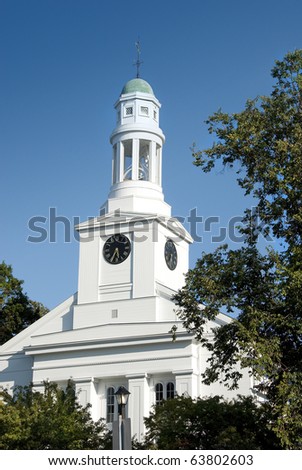 Church Located In New England Fishing Village Of Rockport ...