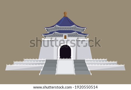 Vector graphic of Taiwan National Chiang kai-shek memorial hall