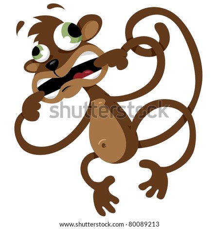 Silly Monkey Stock Vector Illustration 80089213 : Shutterstock