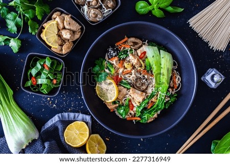 Similar – Image, Stock Photo Bok choy on wooden table