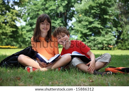 Kids learning outdoor