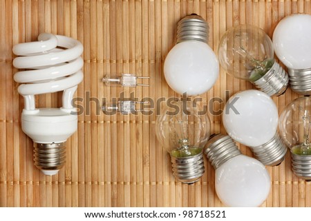 concept, symbolizing the efficiency of energy saving bulbs