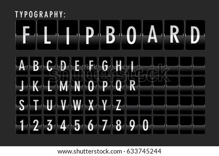 flip board typography vector