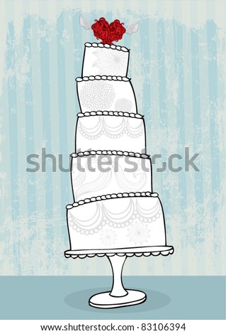 wedding cake vector/illustration