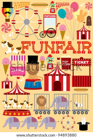 fun fair illustration/vector