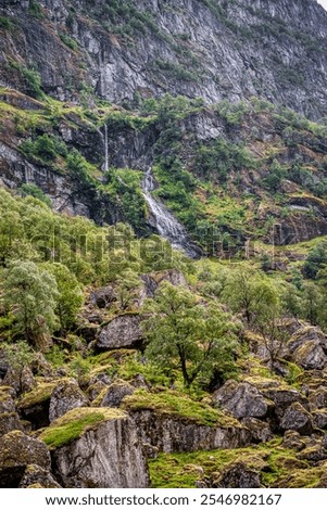 Similar – Foto Bild Stardalen, Skei I Jolster, Jostedalsbreen National Park, Norwegen. Beautiful Sky After Rain With Rainbow Above Norwegian Rural Landscape. Landwirtschaft und Wettervorhersage Konzept