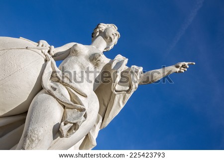 Vienna - The sculpture in the gardens of Belvedere palace.