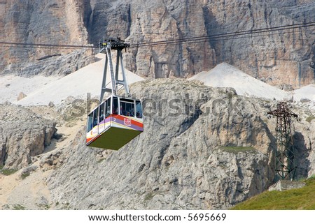 cable-car in dolomite