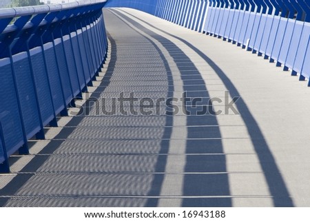 footpath on the new bridge in Bratislava