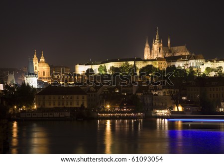 Prague in night - castle
