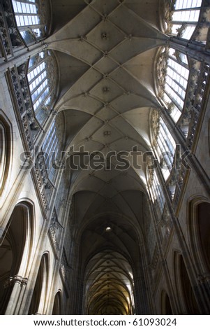 St. Vitus cathedral in Prague - arch in interior