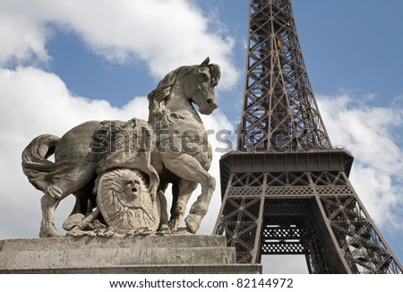 Paris - Eiffel tower horse sculpture