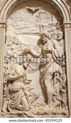 Milan - Baptism of Christ - relief from San Alesandro church
