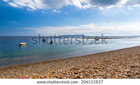 Beautiful beach at Ringstead Bay on the  Jurassic Coast of Dorset, England UK