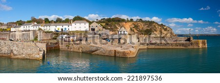 Beautiful sunny summers day at Charlestown Harbour  near St Austell Cornwall England UK Europe