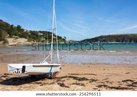 North Sands beach at Salcombe in the South Hams district of Devon South Devon England UK Europe