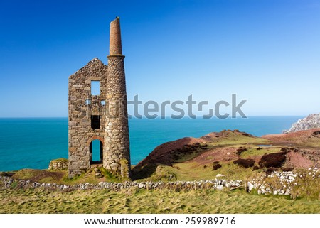 Wheal Owles mine on the cliffs near Botallack Cornwall England UK Europe