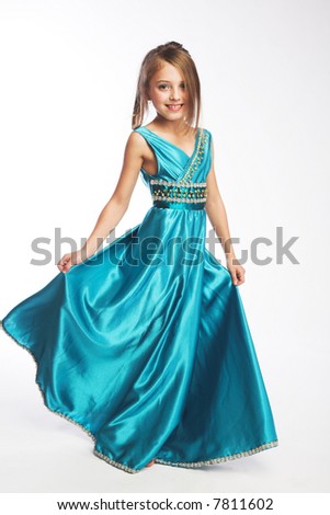 Little Girl In Blue Dress Stock Photo 7811602 : Shutterstock