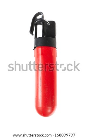 Car fire extinguisher isolated on white background
