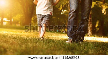 Similar – Image, Stock Photo Baby legs in jeans on pier