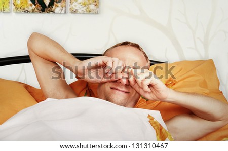 One man Wake up new day Beginning bed scene