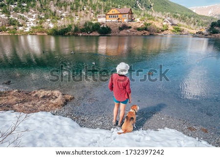 Similar – Image, Stock Photo Snow Fe Woman Young woman