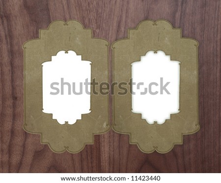 wood background with old frame