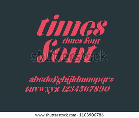 Time font set italic