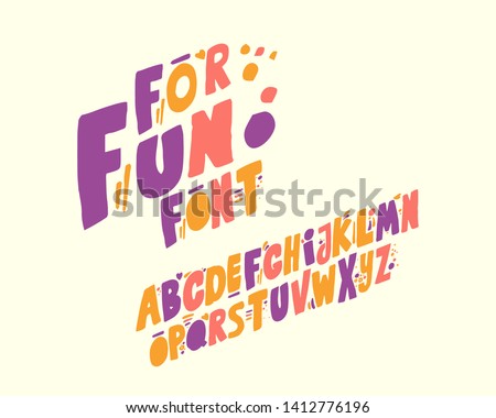 For fun font set design italic version