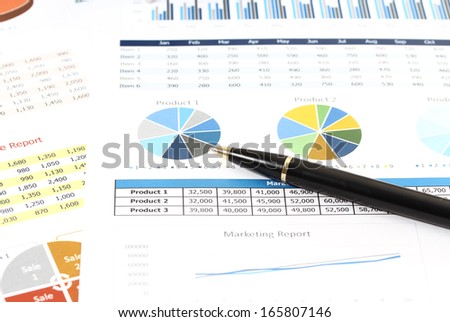 image of financial report and graphics for business