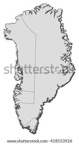 Map - Greenland, Thule Air Base